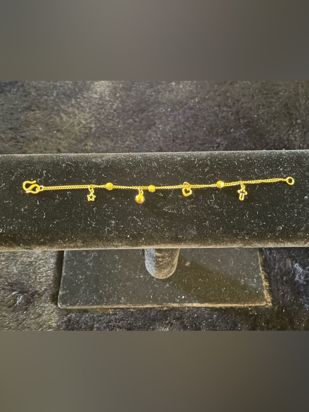 Never worn 24k gold baby charm  bracelet